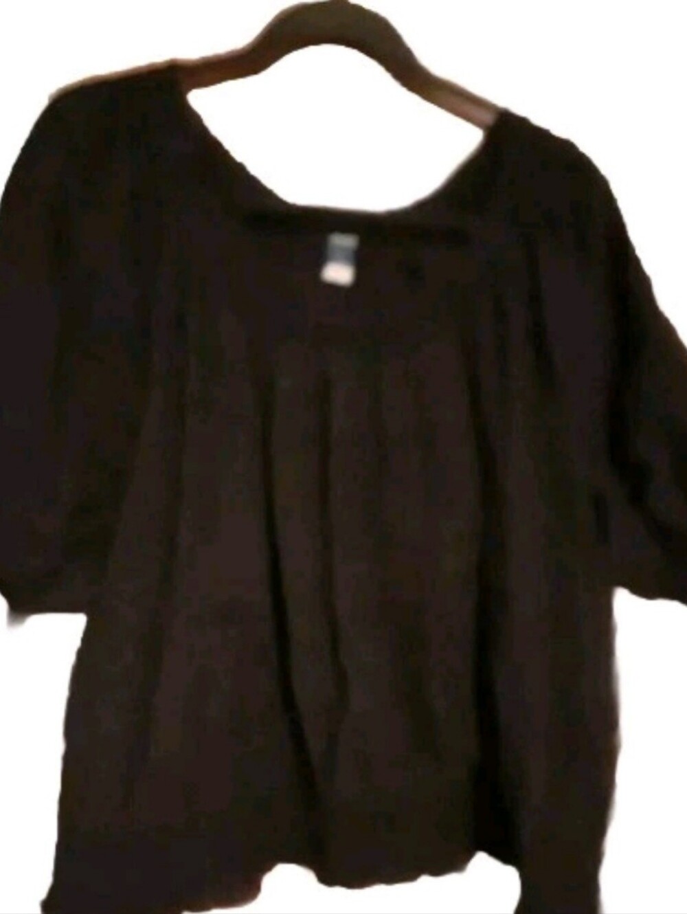 OLD NAVY Elastic Waist Top Womans Plus Size 3X Brown Short Sleeve NWT